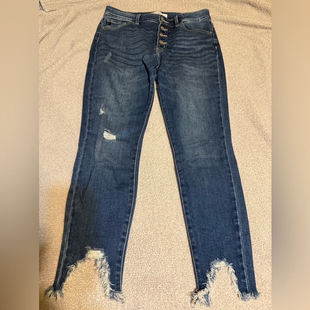 KanCan Dark Blue Distressed Jeans